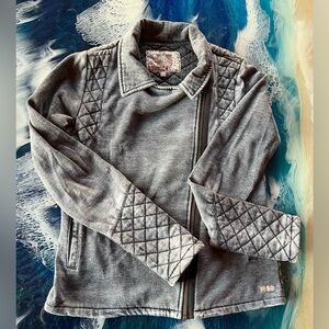 Element Eden Form fitting Asymmetrical zipper. Casual or dressy & warm Gray Sz M